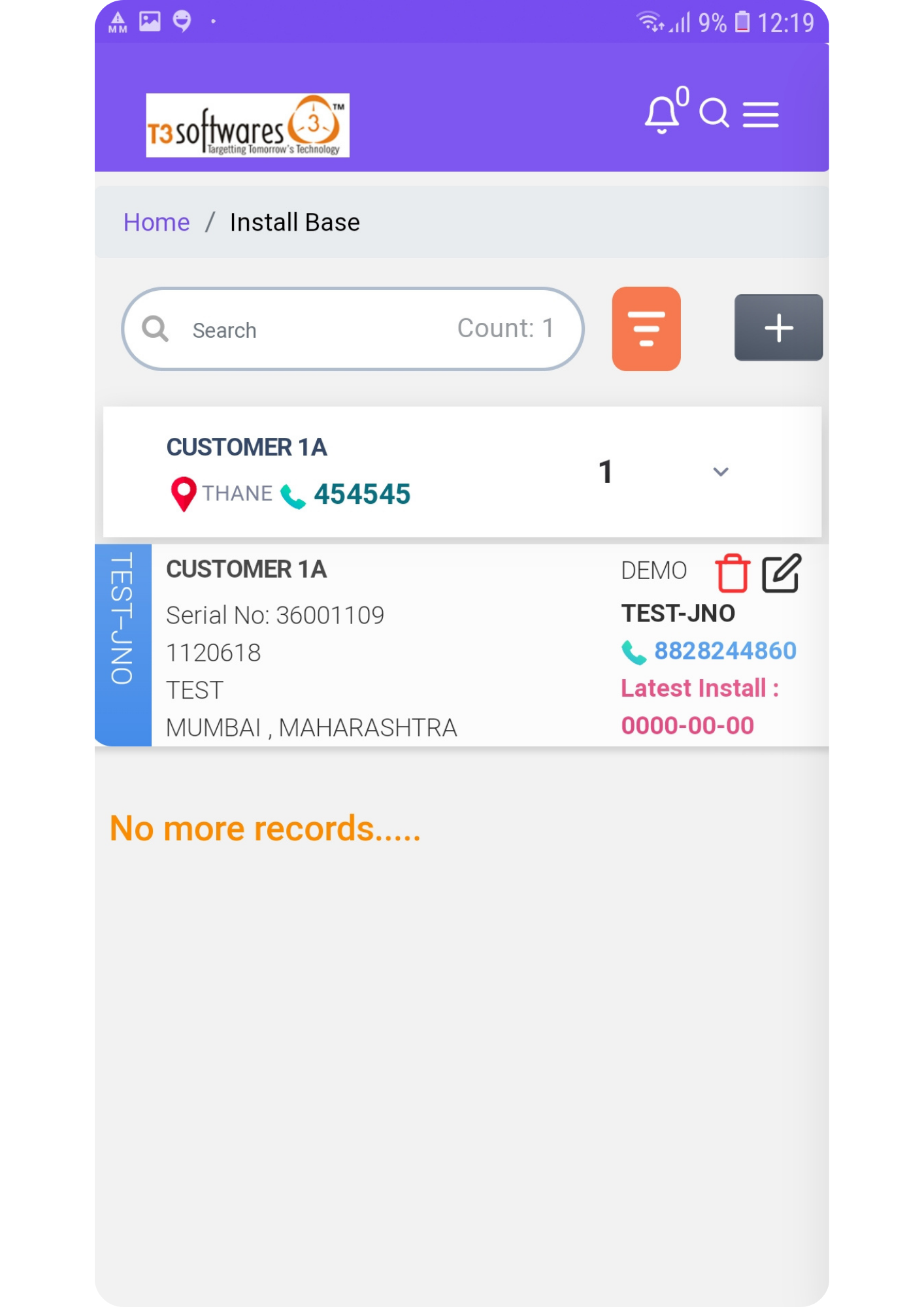 Field Service App Screenshot